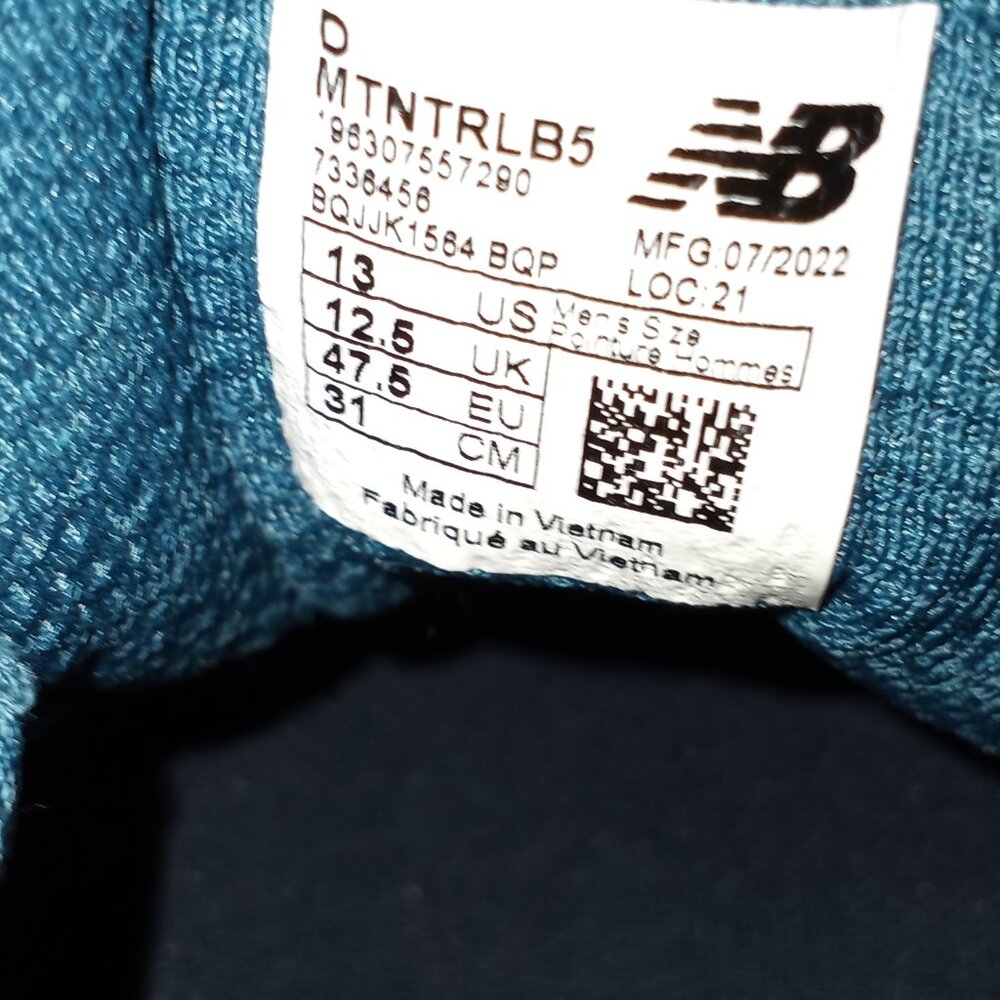 NEW BALANCE NITRIL MENS SNEAKERS SIZE 13 BLUE NEON GREEN - Picture 5 of 10
